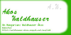akos waldhauser business card